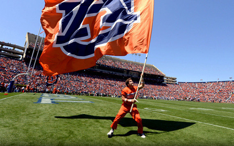 Striped stadium